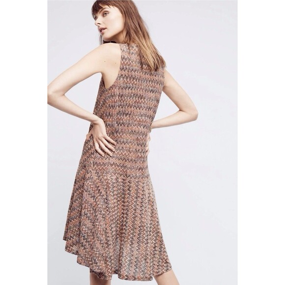 Anthropologie Maeve Womens Dress Extra Small Oversized Chevron Knit Flowy Fall - Picture 1 of 11